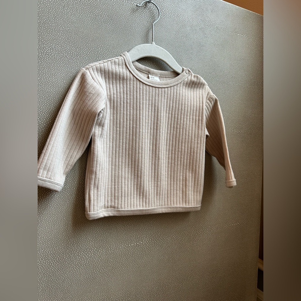 Lightly worn cream long sleeve cotton shirt